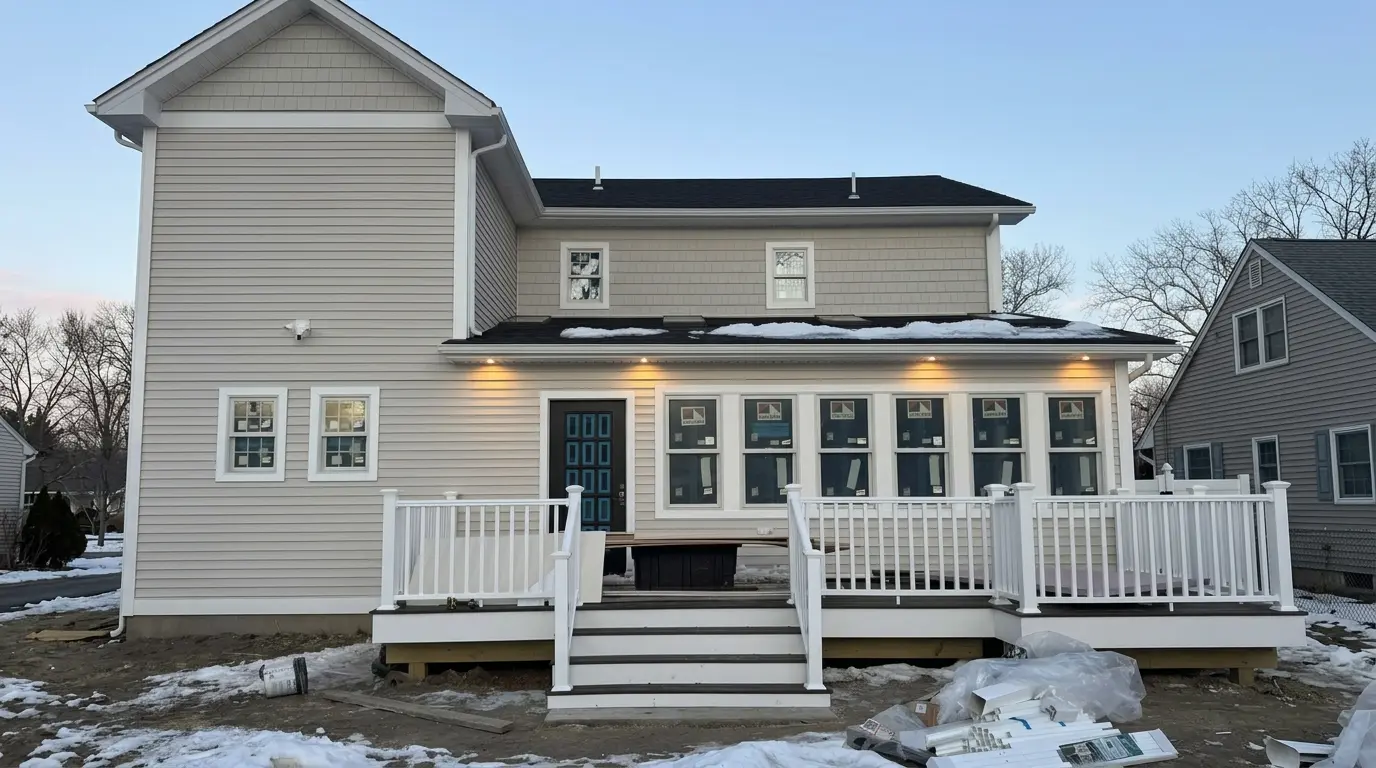 Completed exterior remodel of a New Jersey house